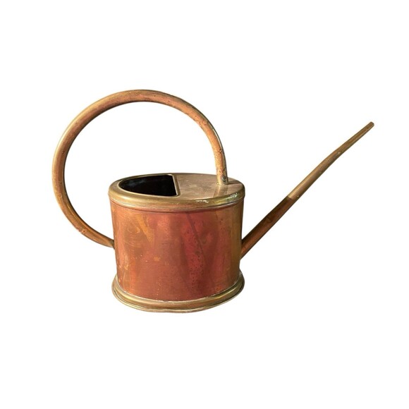 Copper And Brass Watering Can Vintage Made In Holland - Picture 3 of 8
